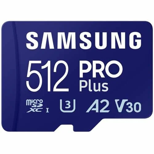 CARTE MEMOIRE SAMSUNG 512 Go MICRO-SD PRO PLUS avec lecteur USB Classe 10 / MB-M - MB-MD512SB/WW